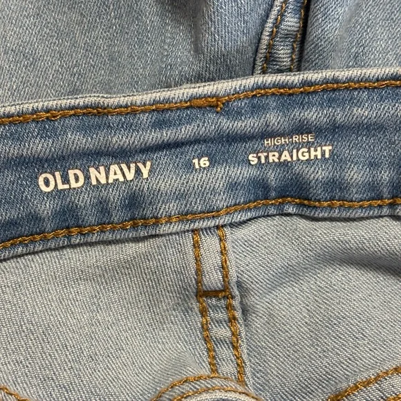Old Navy Size 16 High Rise Straight Leg Jeans - Picture 7 of 9